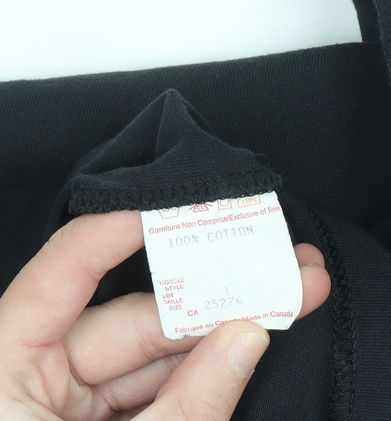 Aprilia Racing Men's Black Cotton Long Sleeve High Neck Top L