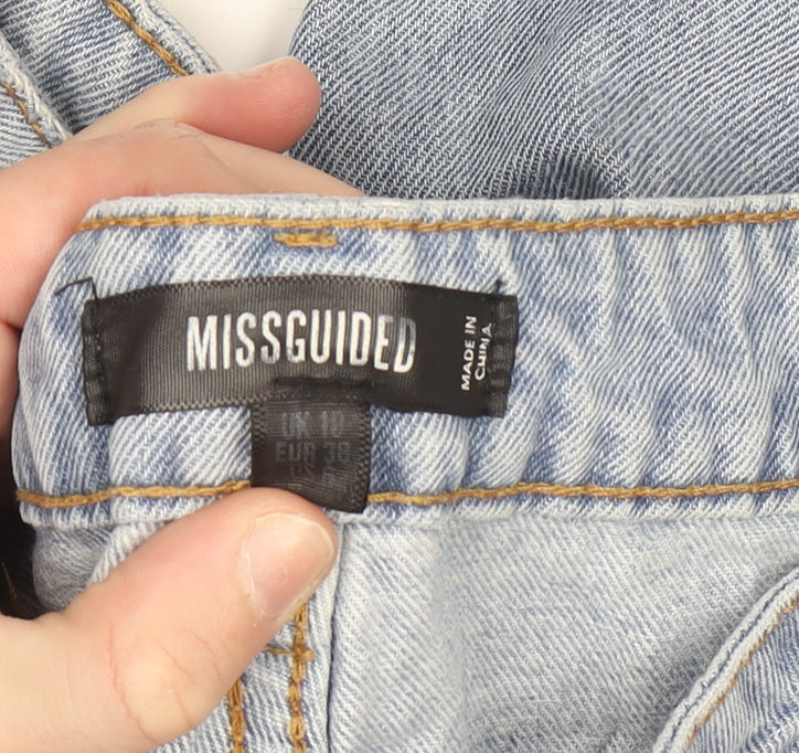Missguided Women's Blue High Rise Relaxed Tapered Denim Jeans Size 10
