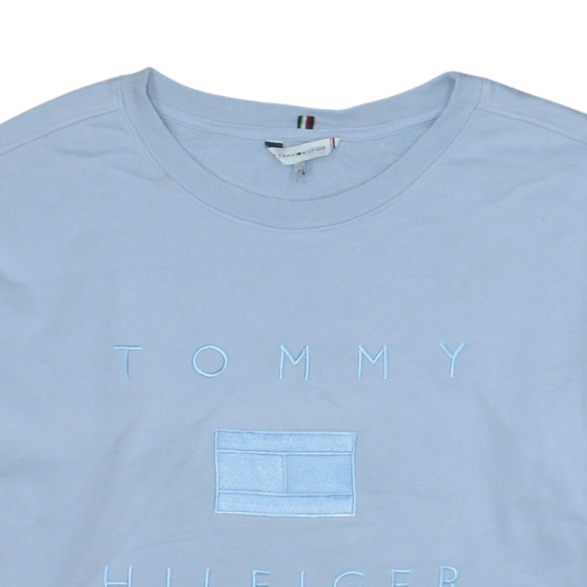 Tommy Hilfiger Men's Blue Embroidered Logo Pullover Sweatshirt Size S