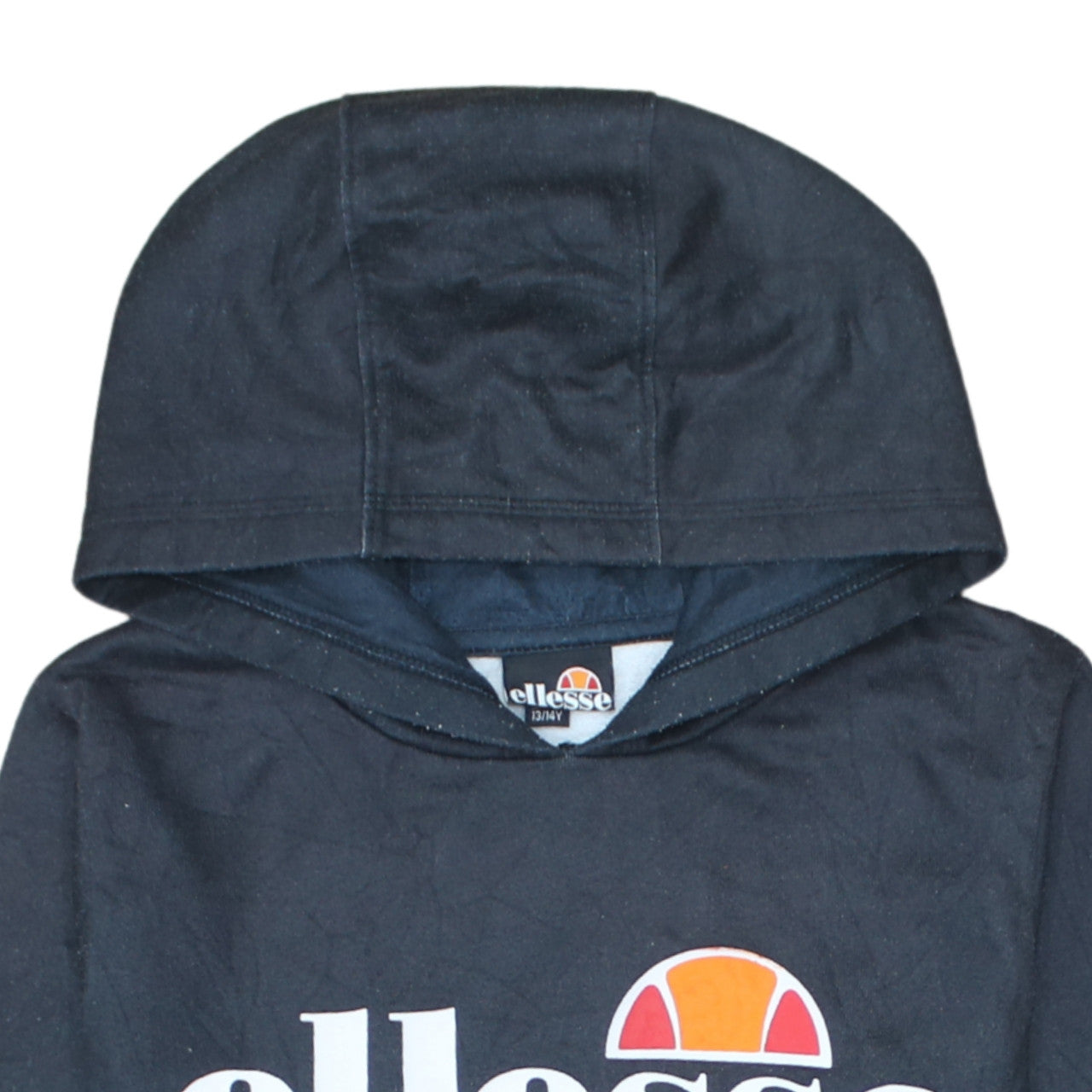 Ellesse Boys Blue Pullover Hoodie 13-14 Years Logo Graphic Cotton Blend