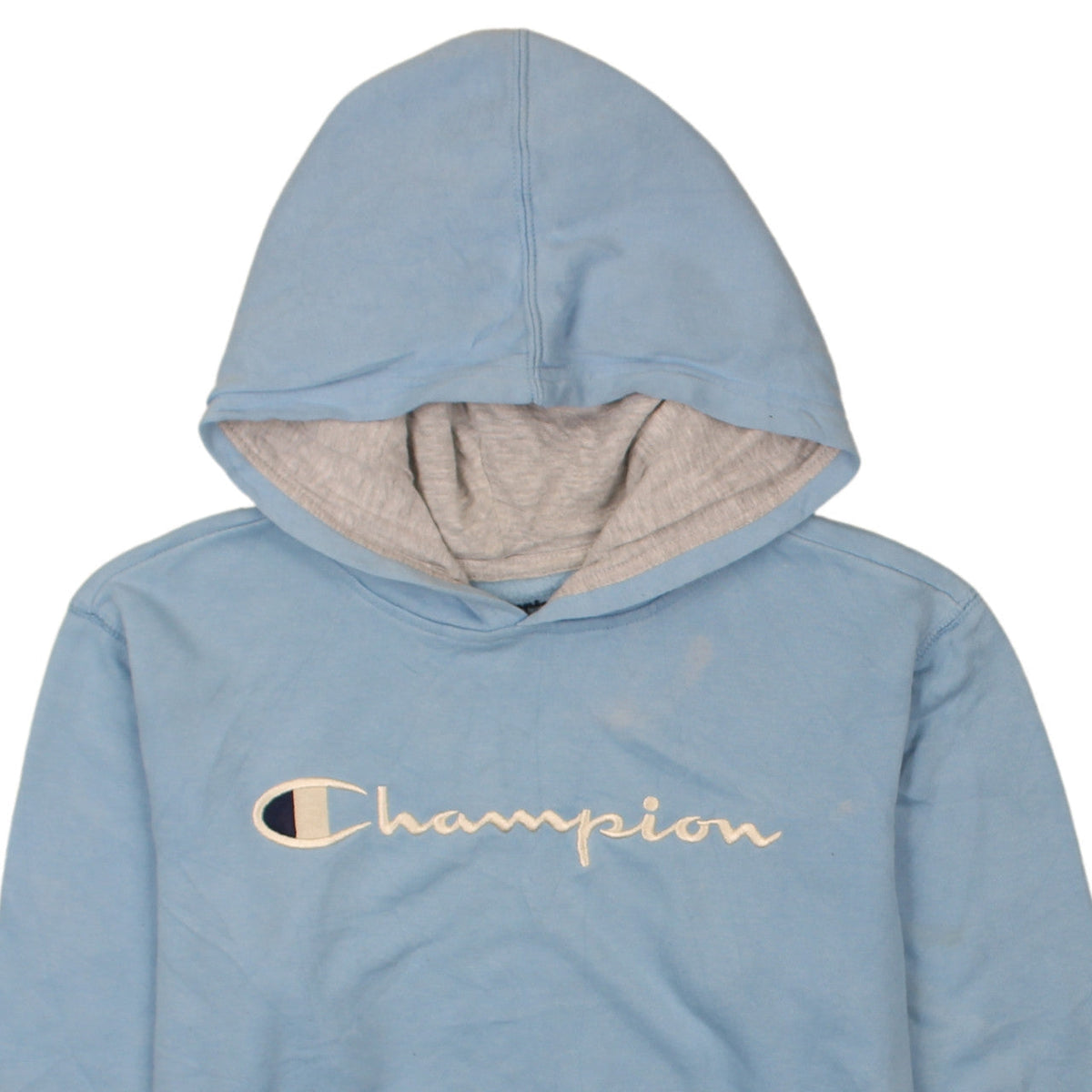 Champion Womens Blue Pullover Hoodie XL Logo Embroidered Sweatshirt