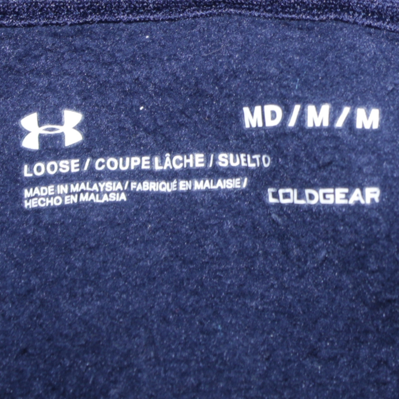 Under Armour Men Blue Pullover Hoodie M Sports Graphic ColdGear