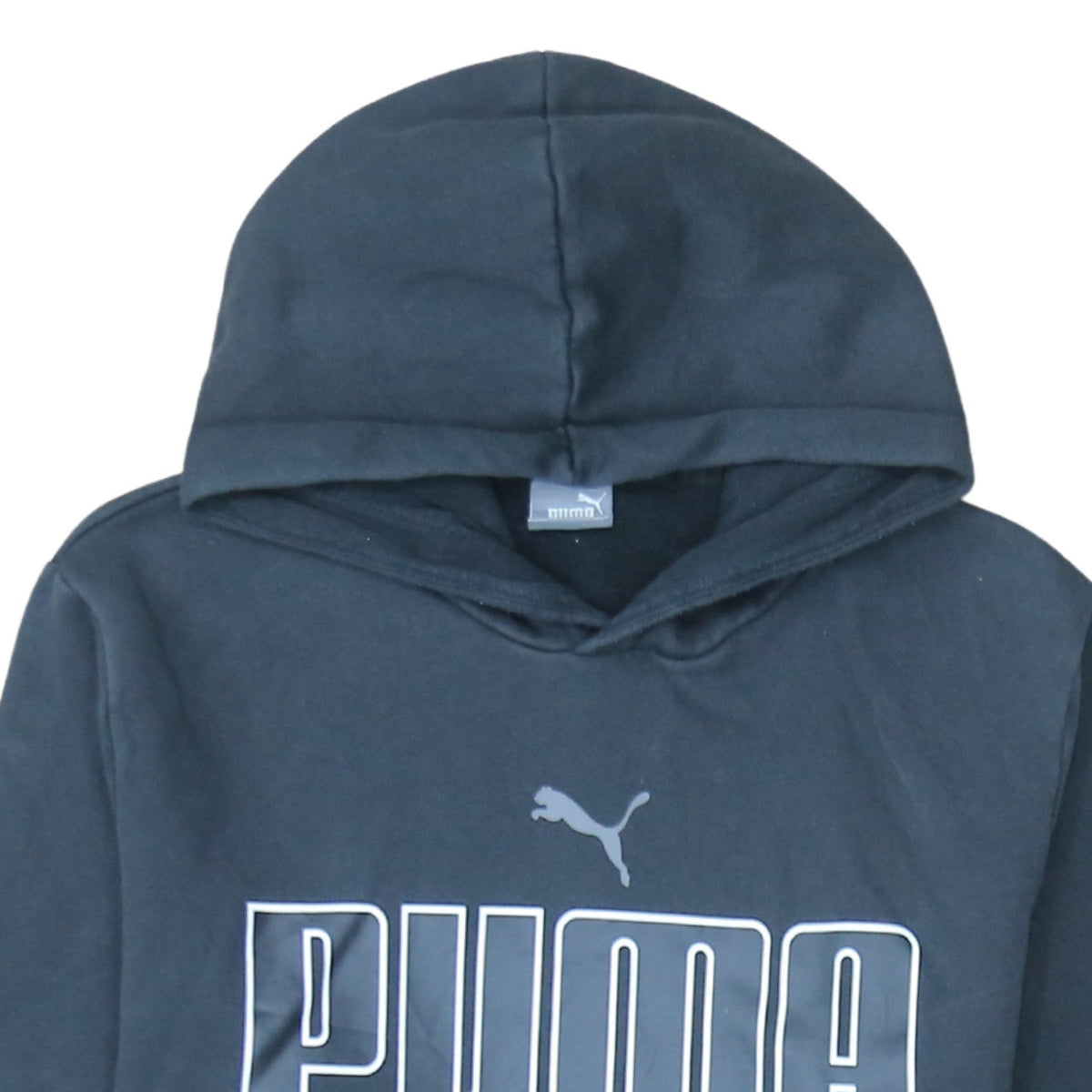Puma Men's Black XL Pullover Hoodie Sweatshirt Logo Fleece
