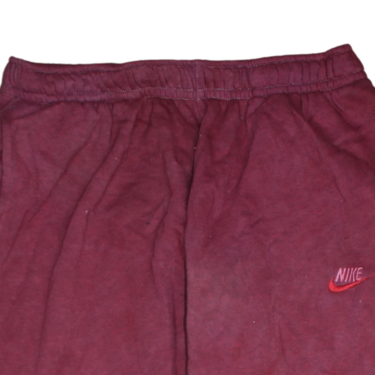 Nike Women’s Red Jogger Sweatpants L Fleece Elastic Waist Activewear