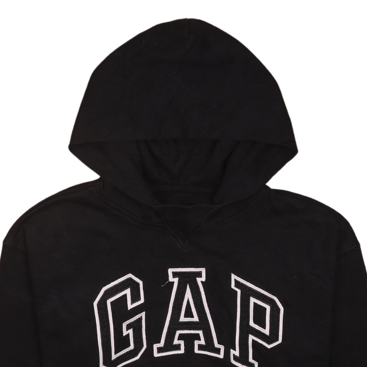 Gap Boys Black Pullover Hoodie Size 12 Cotton Blend Casual Sweatshirt
