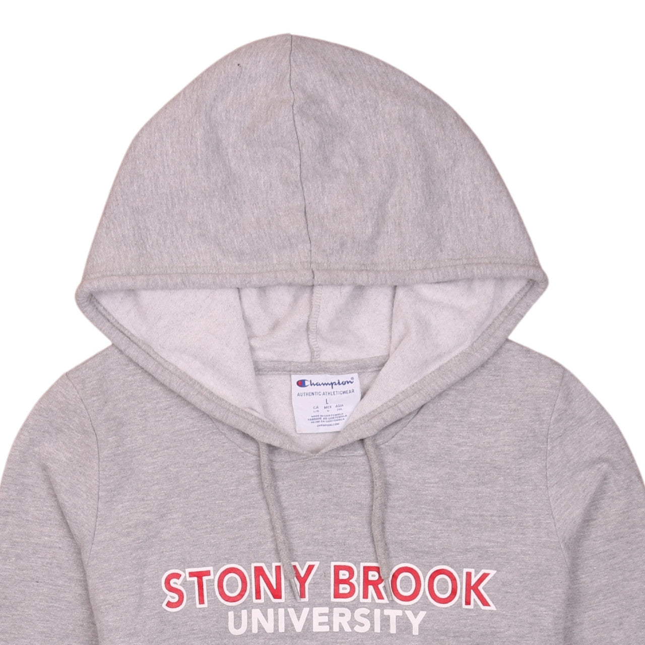 Champion Women Grey Pullover Hoodie Stony Brook University L