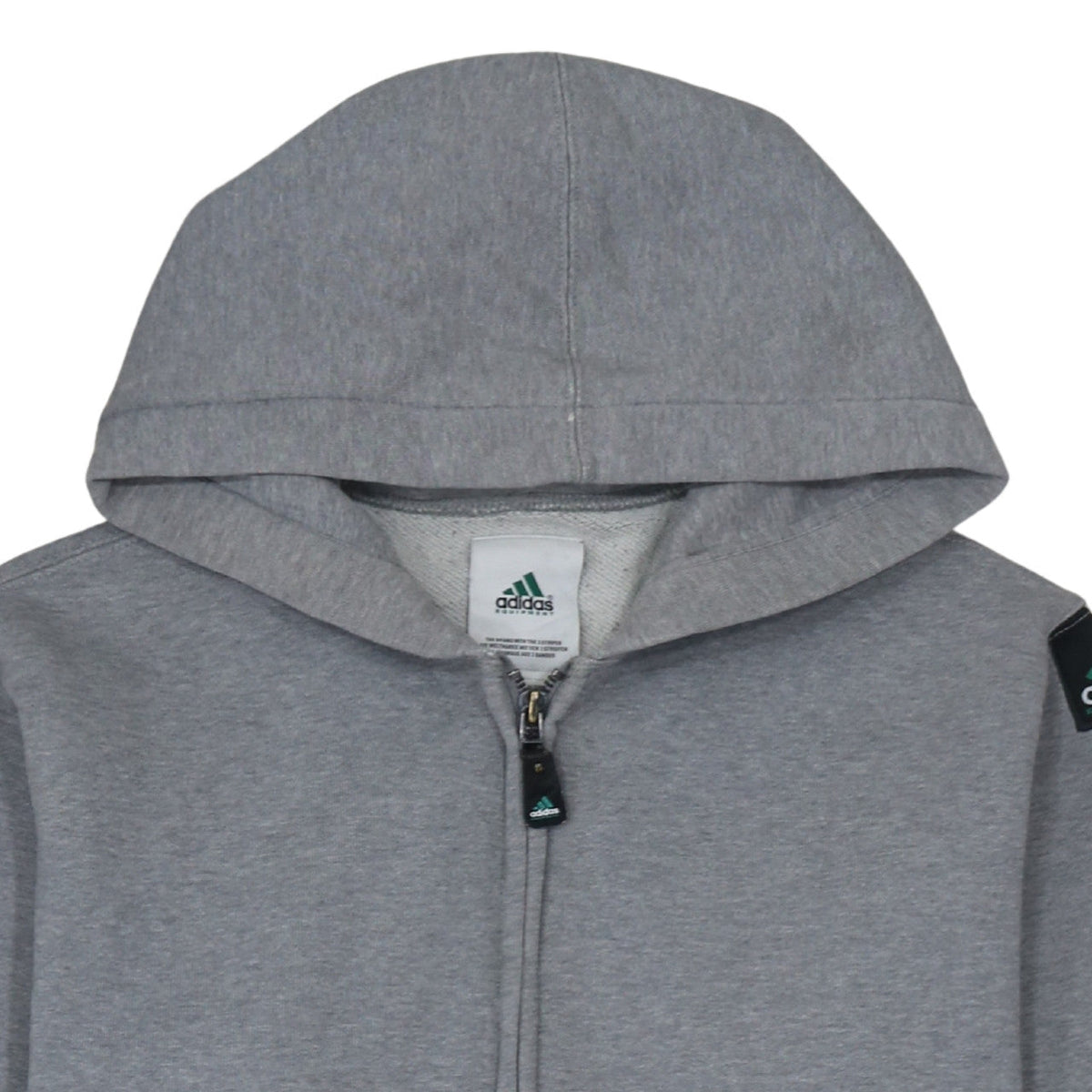 Adidas Men’s Grey Full Zip Hoodie M Regular Fit Fleece Sweatshirt