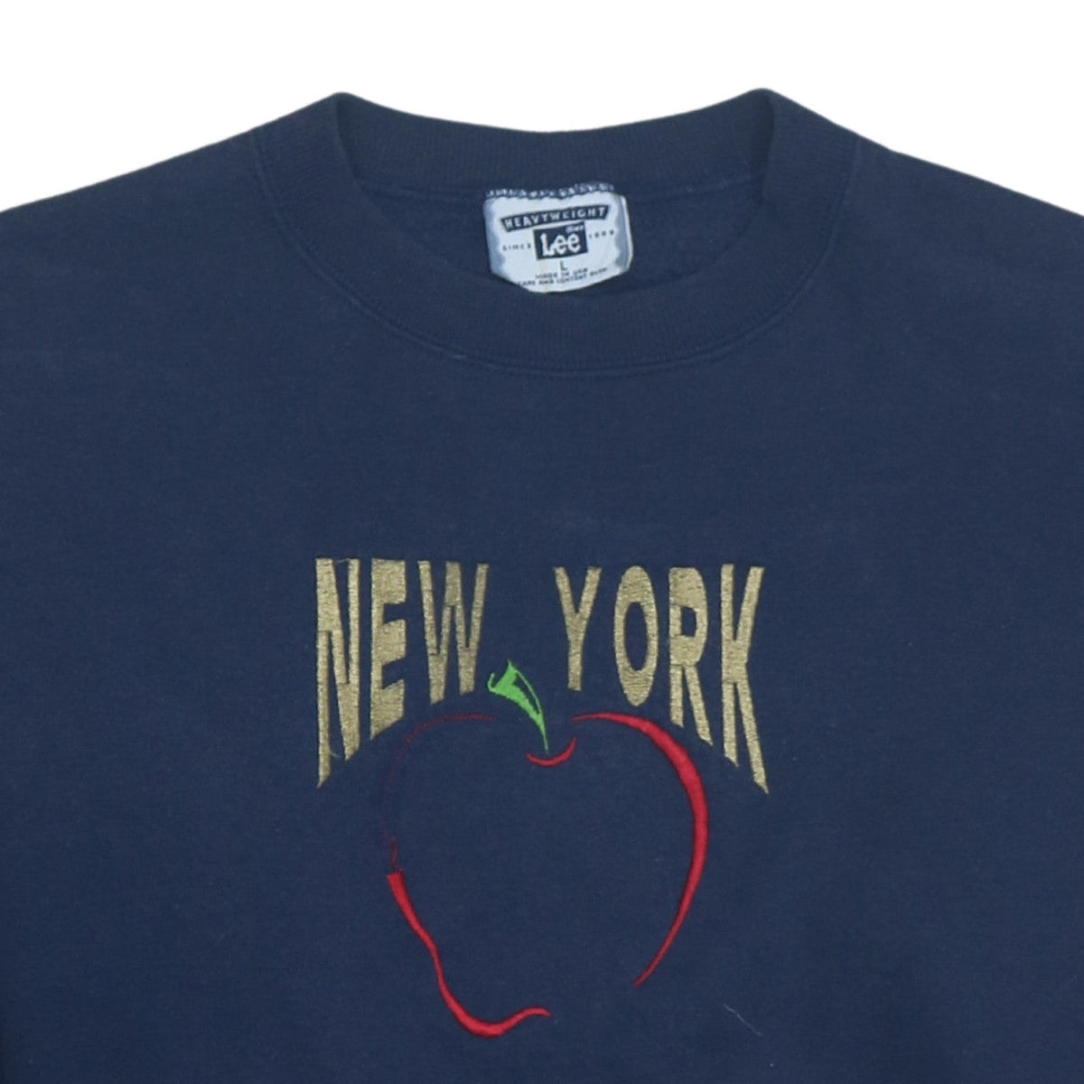 Lee Women’s Navy Blue New York Embroidered Pullover Sweatshirt L