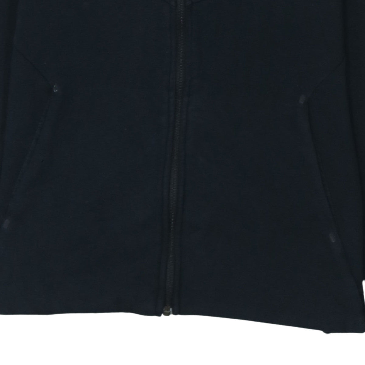 Nike Women Black Full Zip Hoodie Medium Cotton Blend Casual