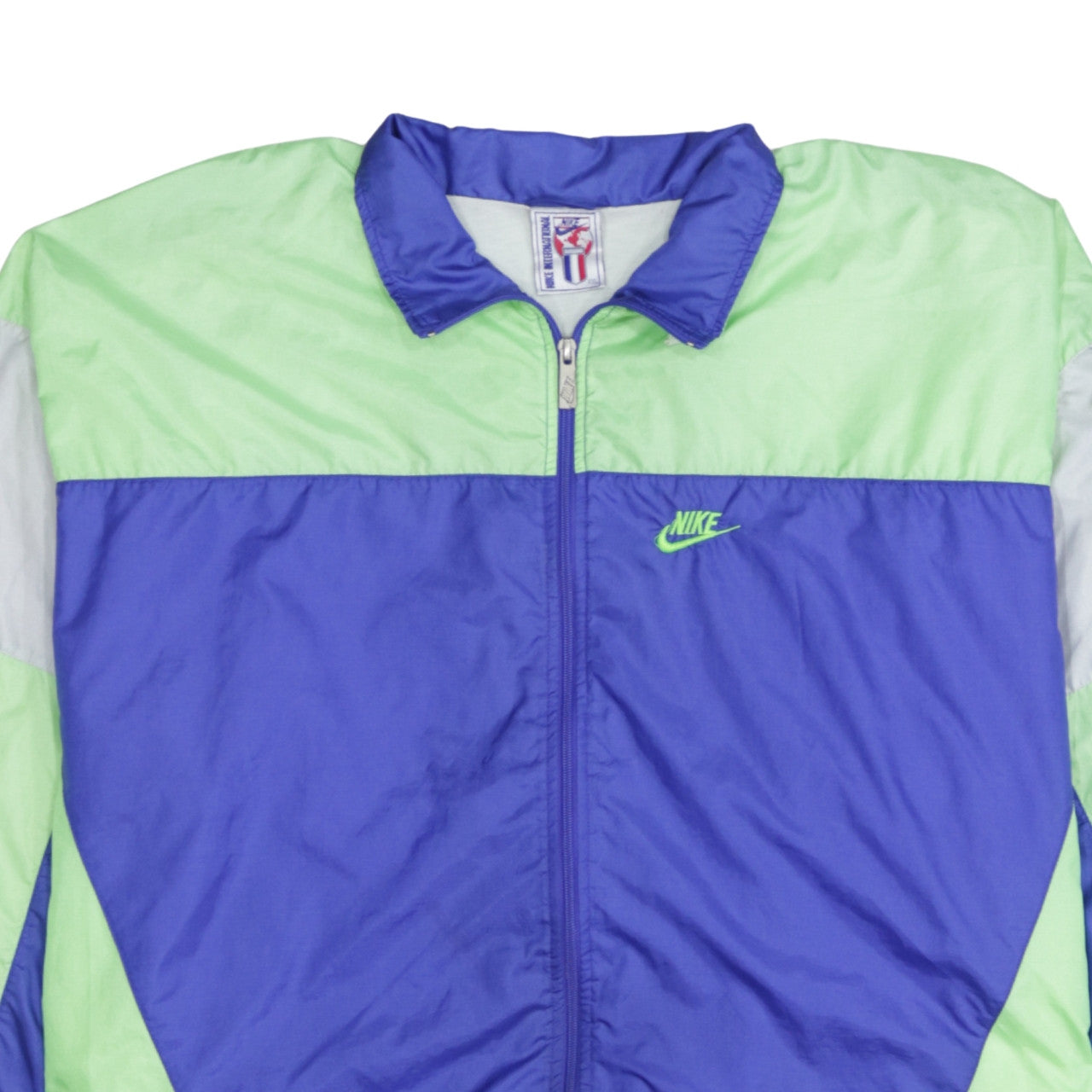 Nike Men’s Blue Green 90s Windbreaker Jacket Size 2XL