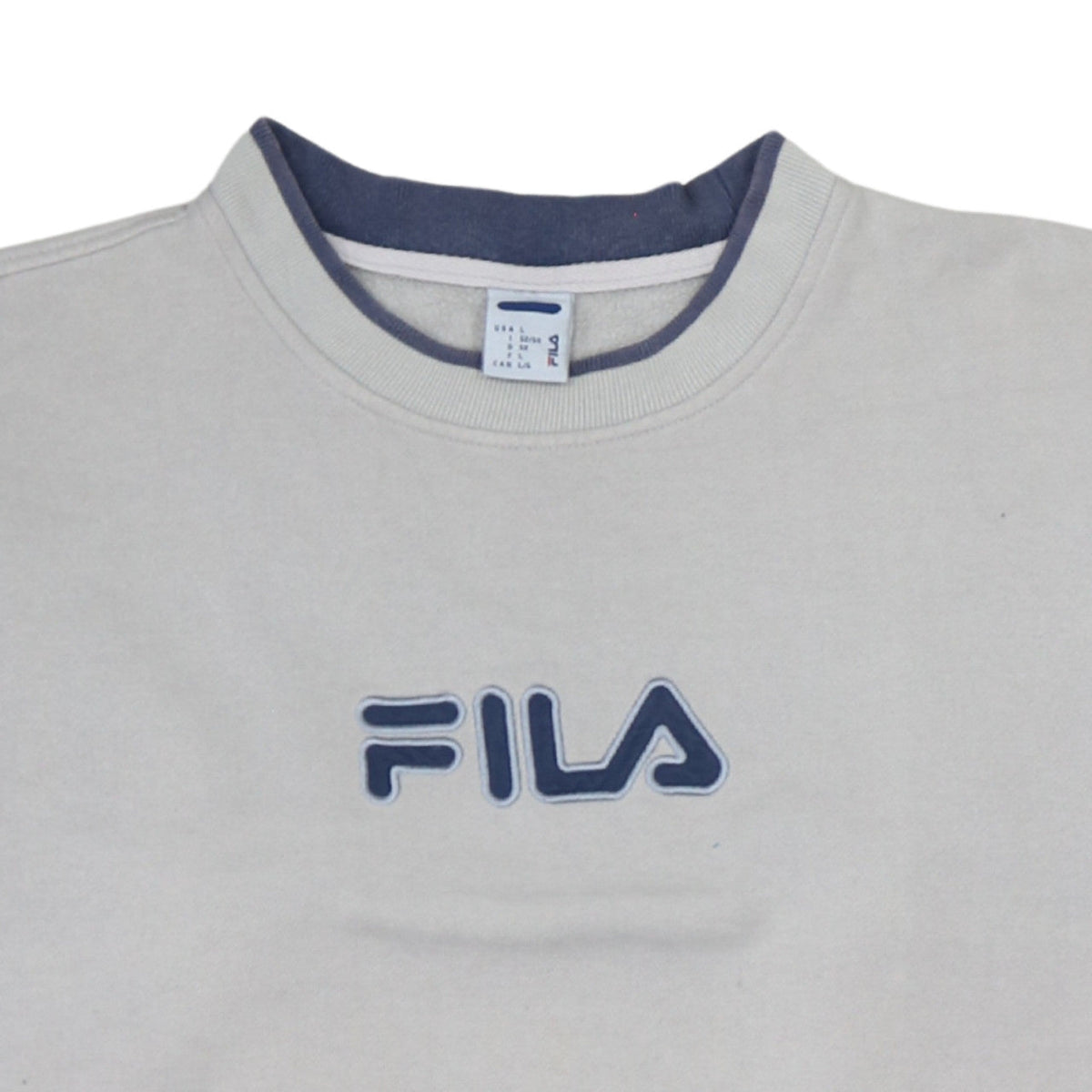 Fila Mens Beige Embroidered Logo Pullover Sweatshirt Size L