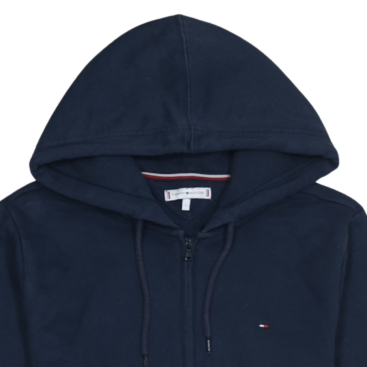 Tommy Hilfiger Men's Blue Full Zip Hoodie Size L Classic Logo