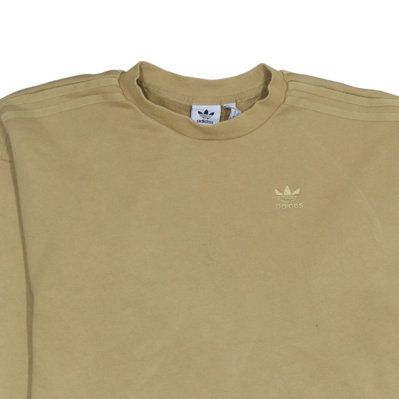 Adidas Women Beige Long Sleeve Pullover Sweatshirt Size 12