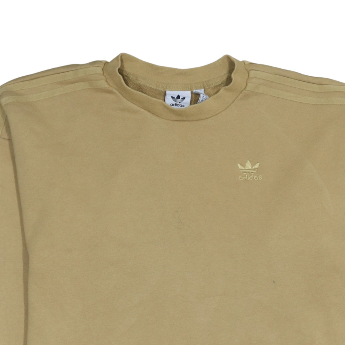 Adidas Women Beige Long Sleeve Pullover Sweatshirt Size 12