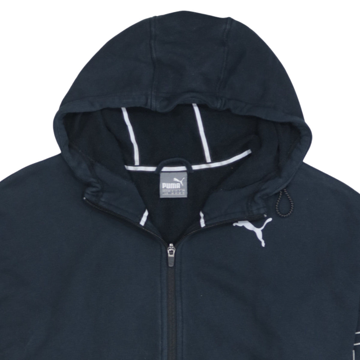 Puma Women’s Black Size 14 Full Zip Hoodie with Logo Design