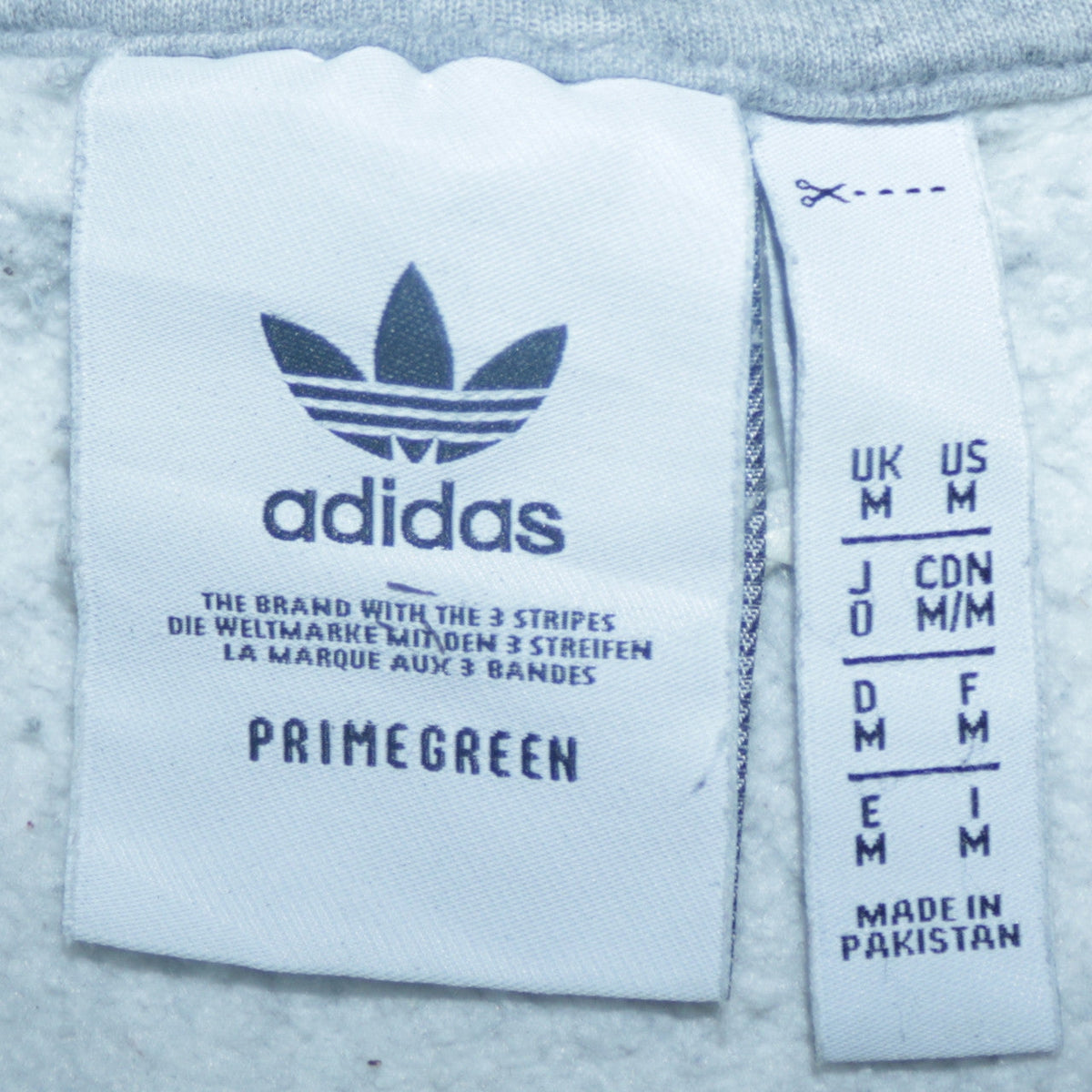 Adidas Men's Grey Logo Crew Neck Pullover Sweatshirt Size M