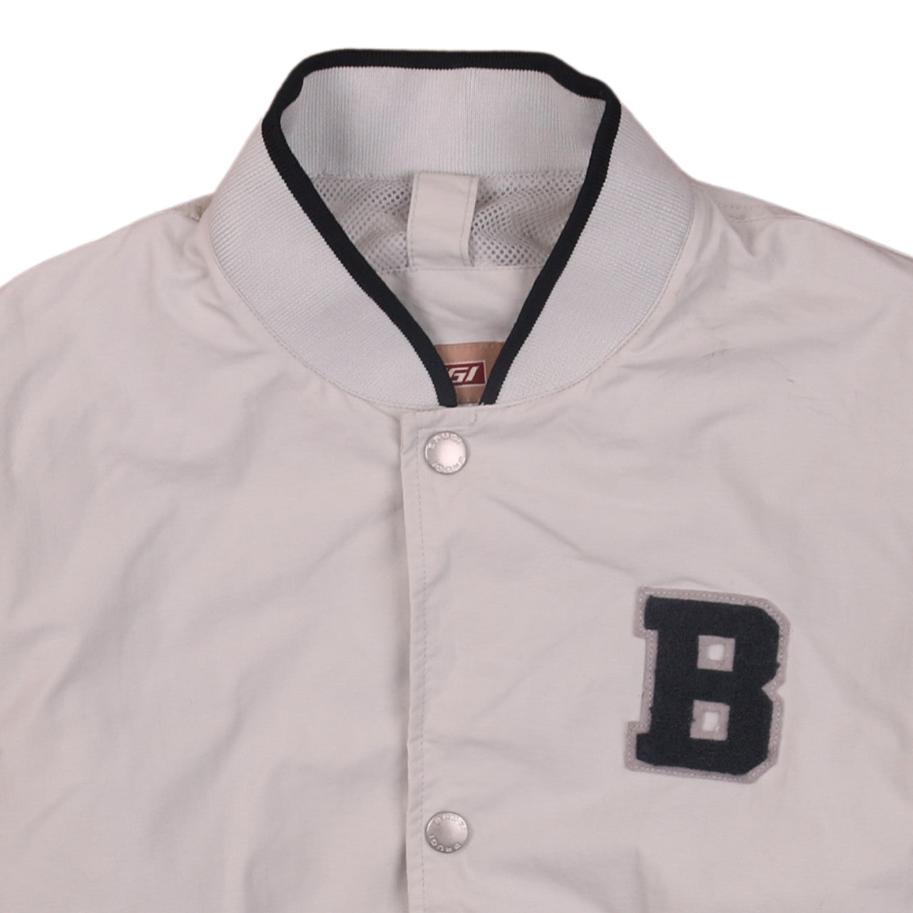 Brugi Boys Beige & Black Varsity Style Sweatshirt S Full Snap Jacket
