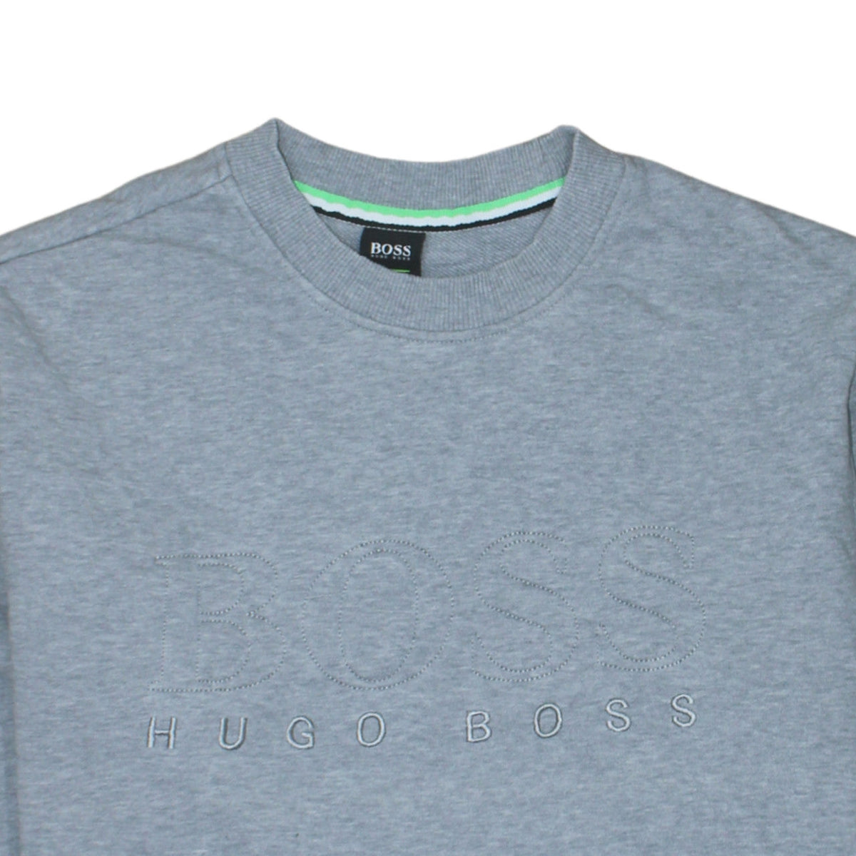 Hugo Boss Men's Grey Logo Crew Neck Sweatshirt Size L