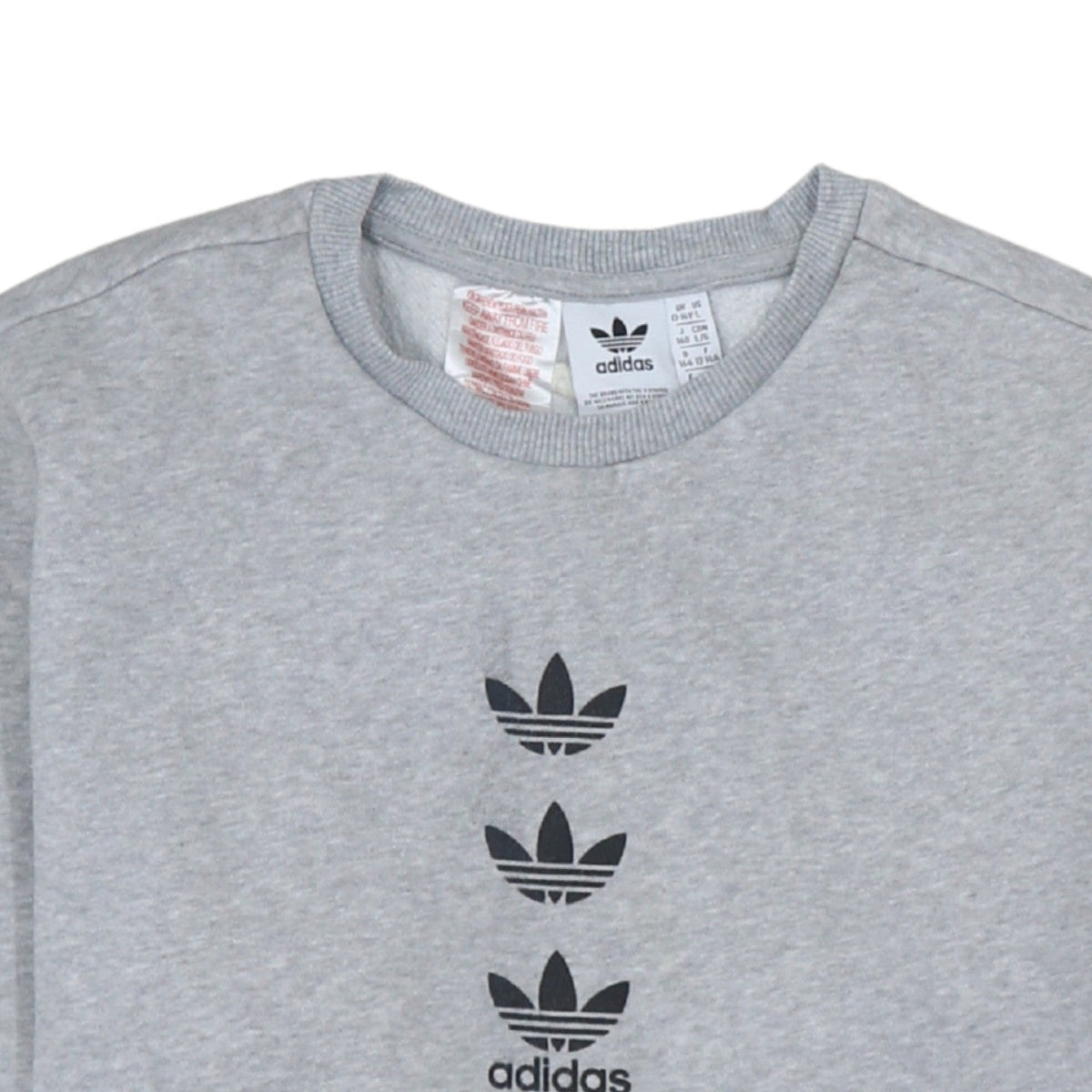 Adidas Boys Grey Crew Neck Pullover Sweatshirt 13-14 Years