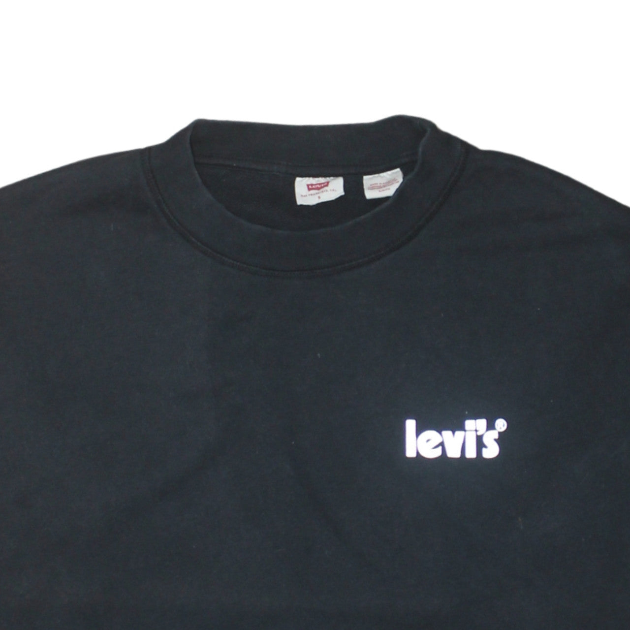 Levi's Women's Black Small Crew Neck Pullover Sweatshirt