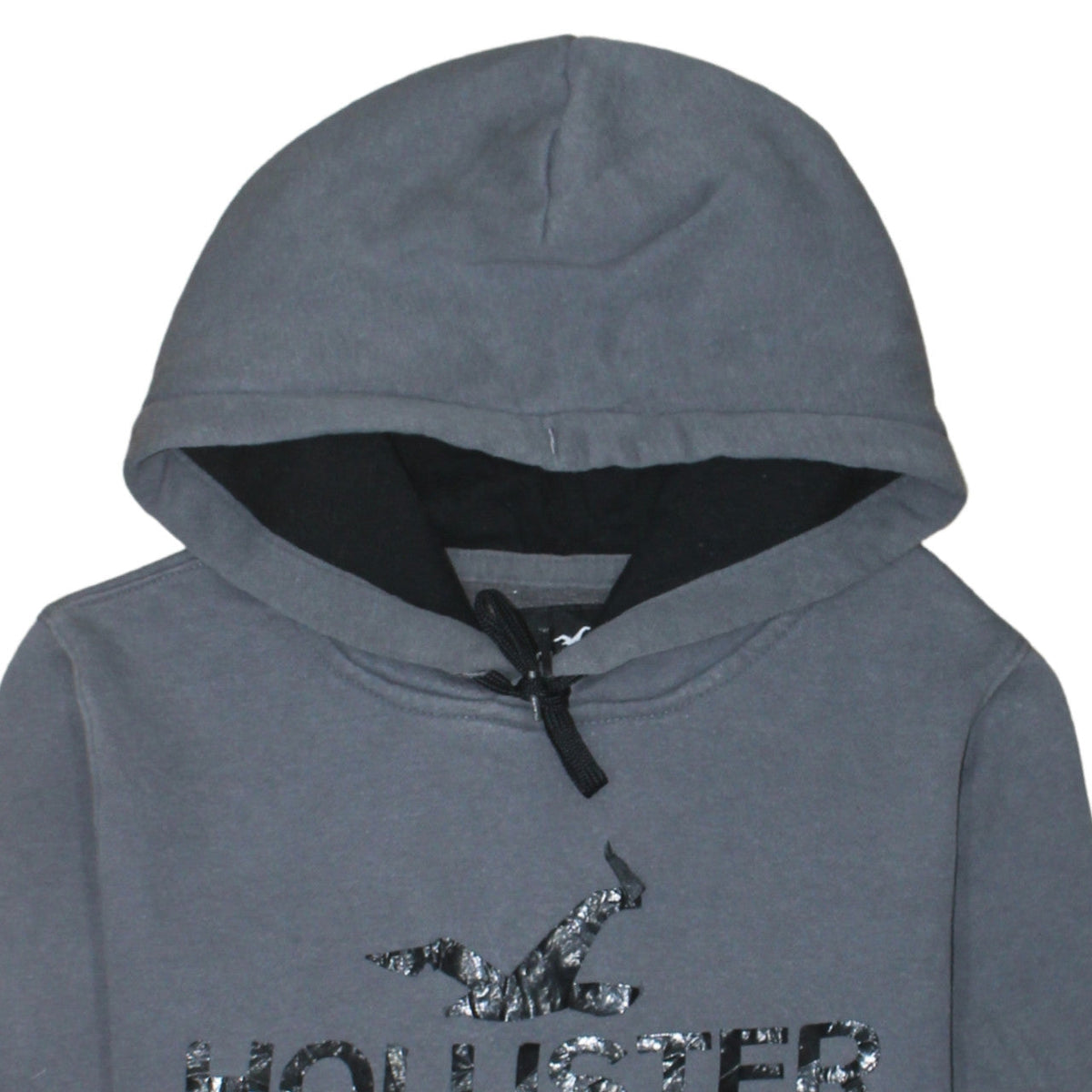 Hollister Men’s Grey XS Pullover Hoodie with Logo Graphic