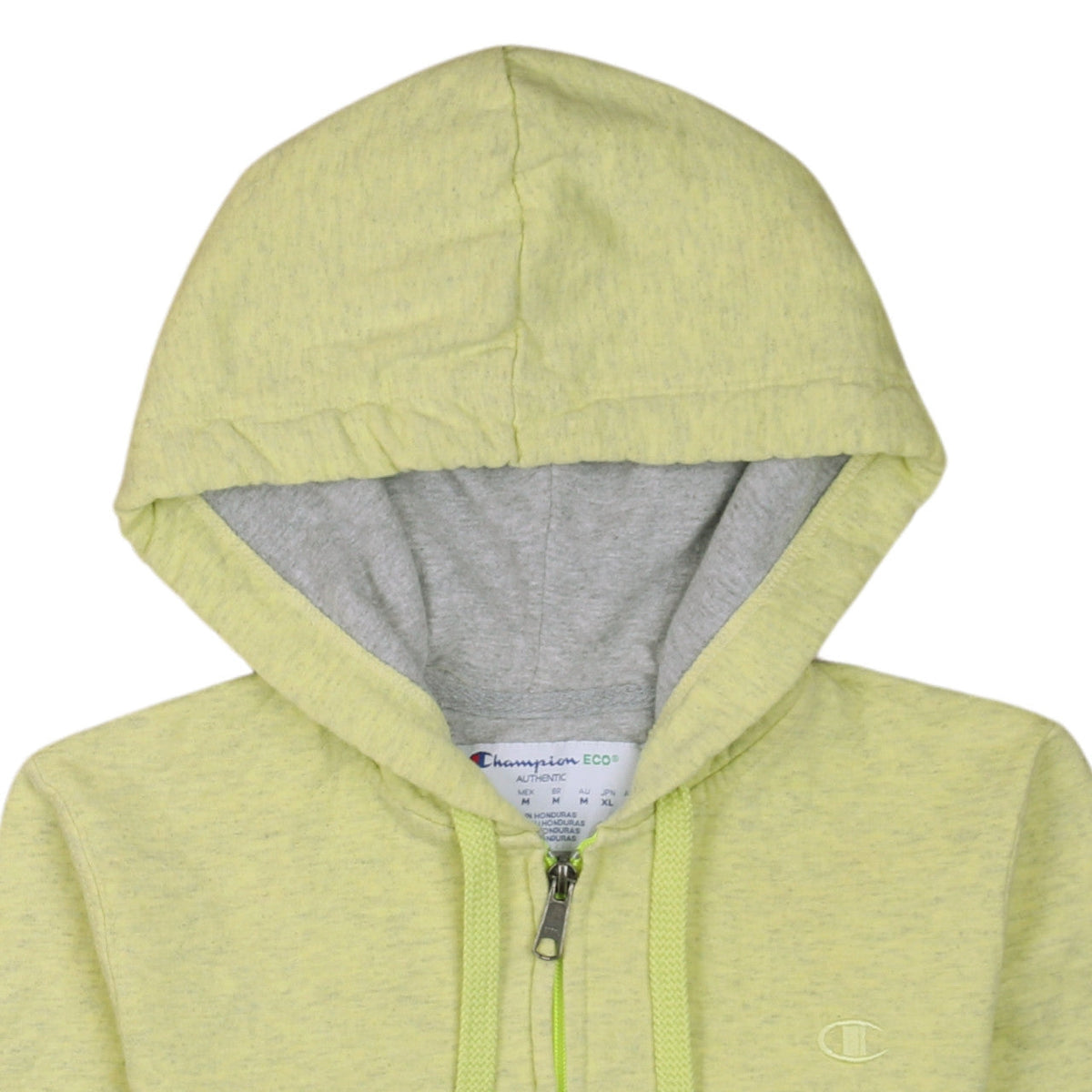 Champion Eco Women's Yellow Full Zip Hoodie Size M