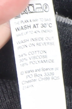 Marks & Spencer Men’s Grey Striped V-Neck Pullover Jumper Medium