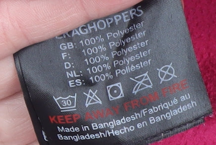 Craghoppers Womens Pink Fleece 1/2 Zip Pullover Sweatshirt UK 12