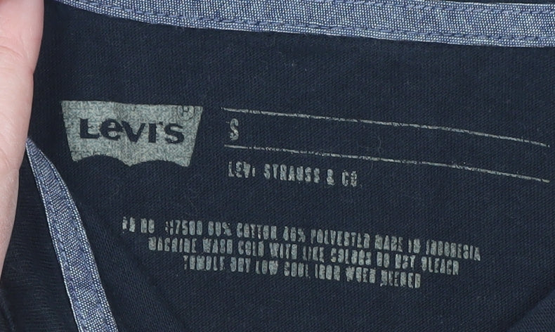 Levi's Men's Black Short Sleeve Cotton Polo Shirt Size S