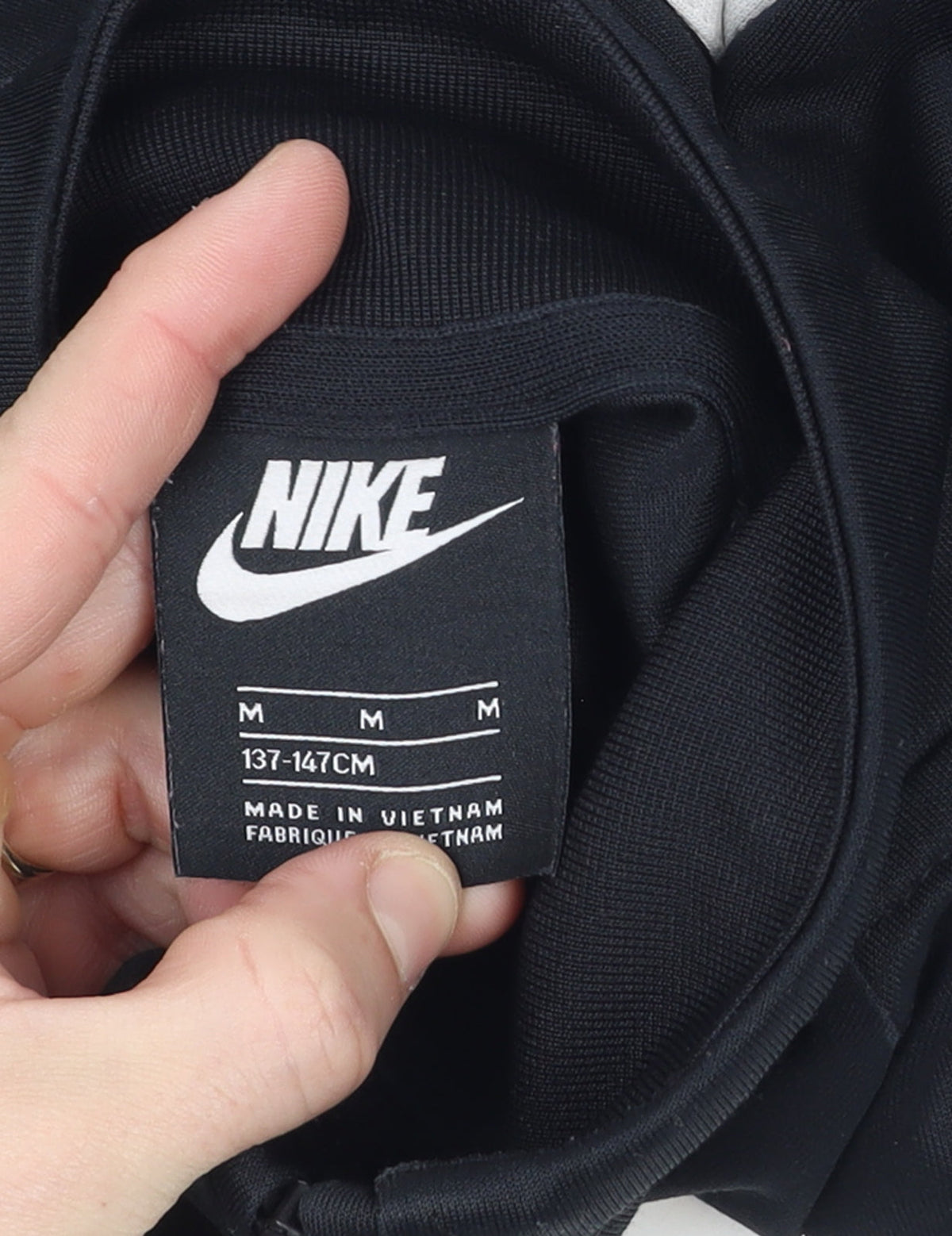 Nike Girls Black Track Jacket 11-12 Years Full Zip Polyester Athletic Style