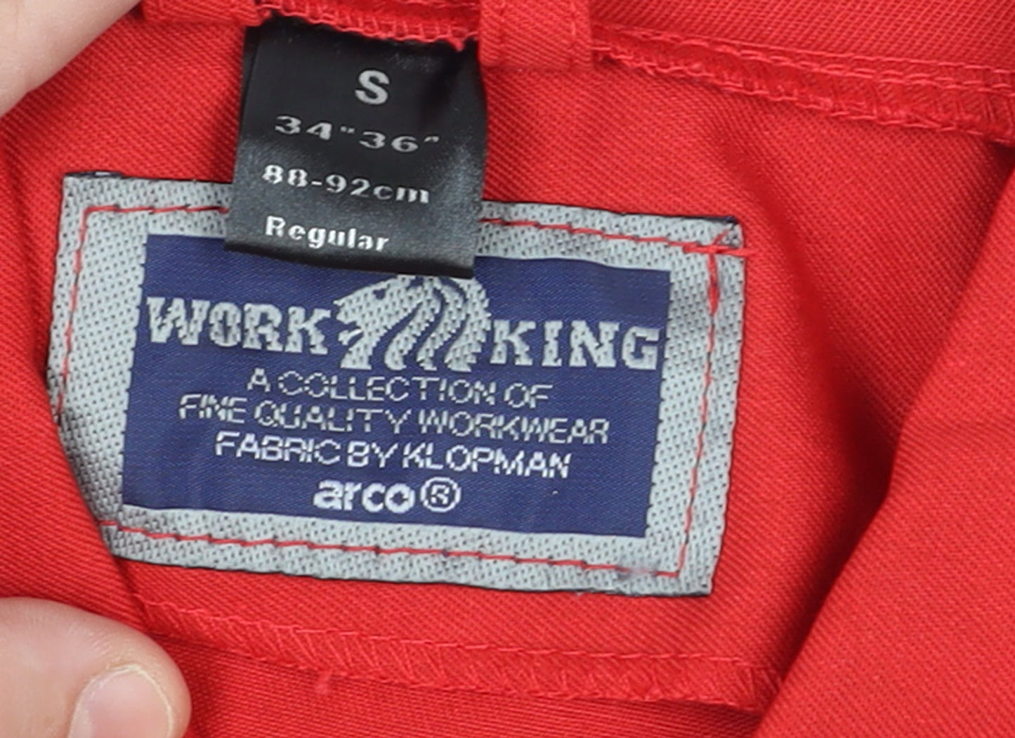 Work King Men Red Regular Fit Cargo Workwear Trousers S