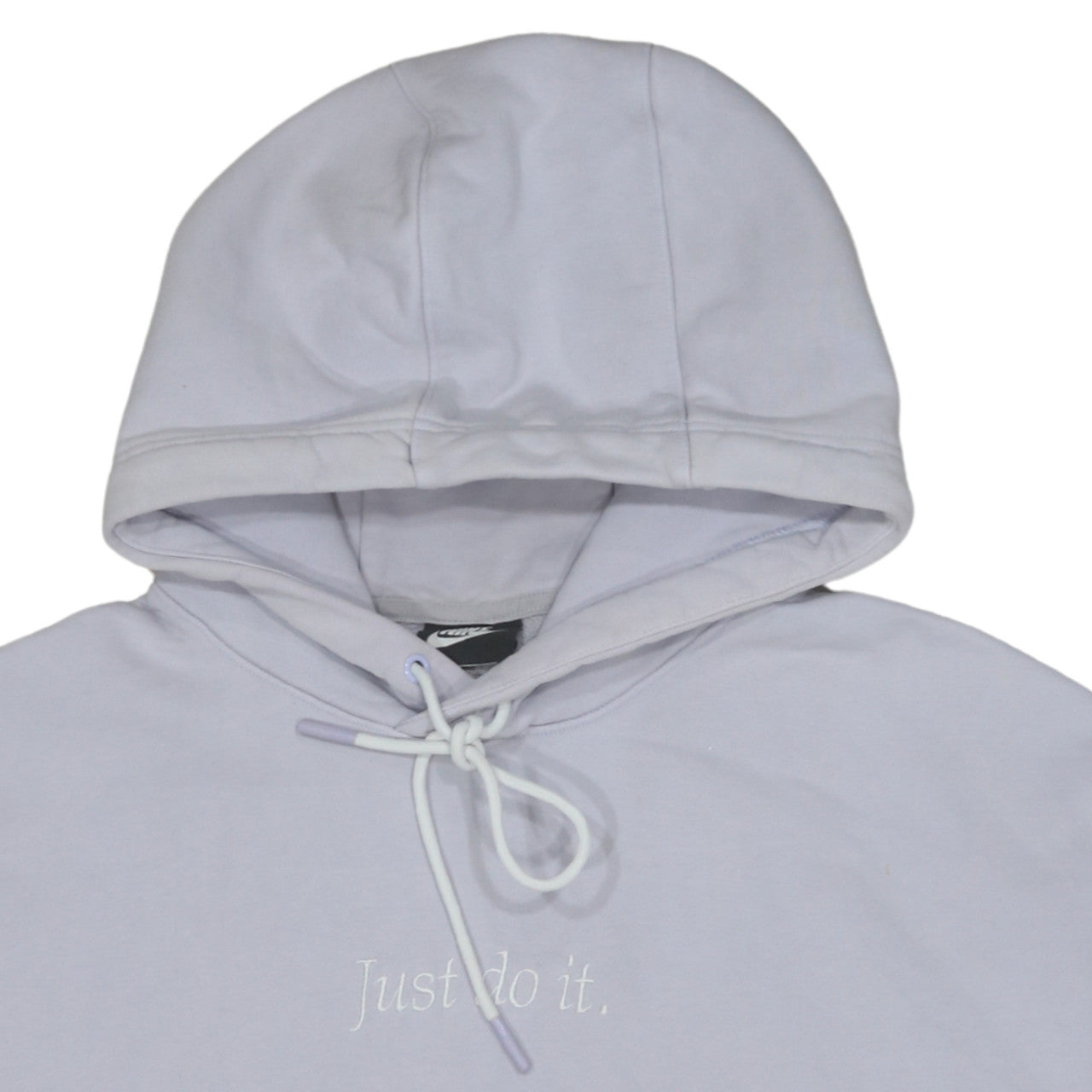 Nike Women’s Lilac Hoodie XXL Pullover ‘Just Do It’ Embroidered Cotton Blend