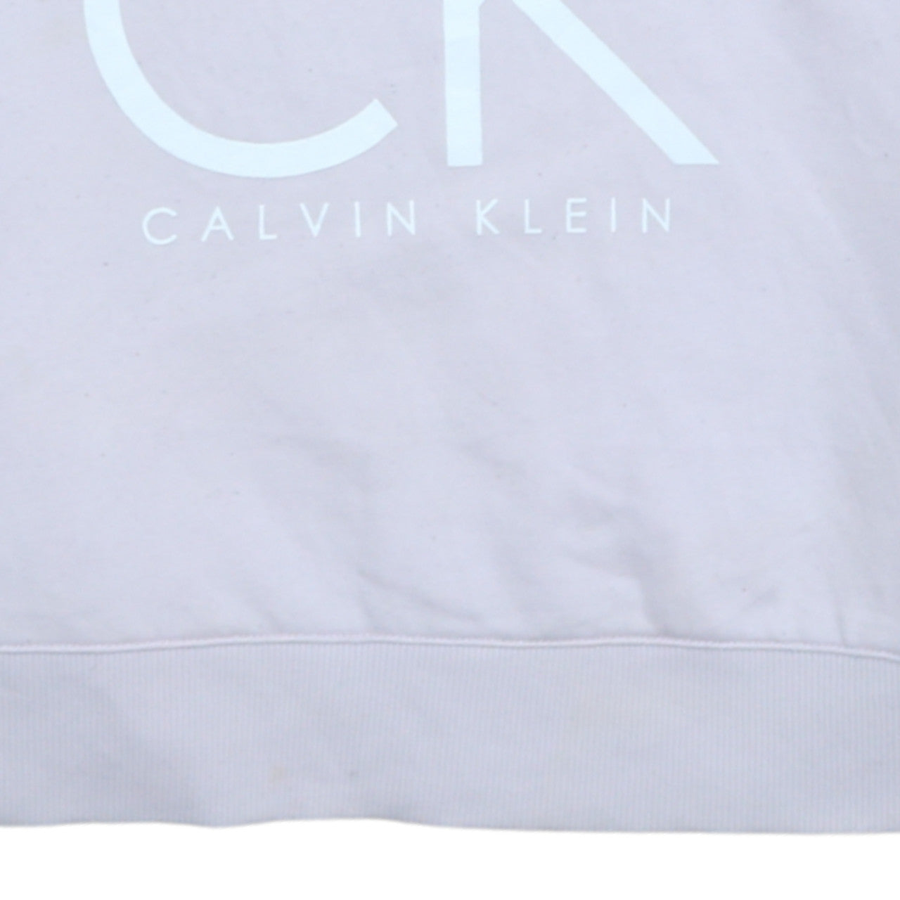 Calvin Klein Jeans Womens Pale Pink Sweatshirt M Logo Crew Neck