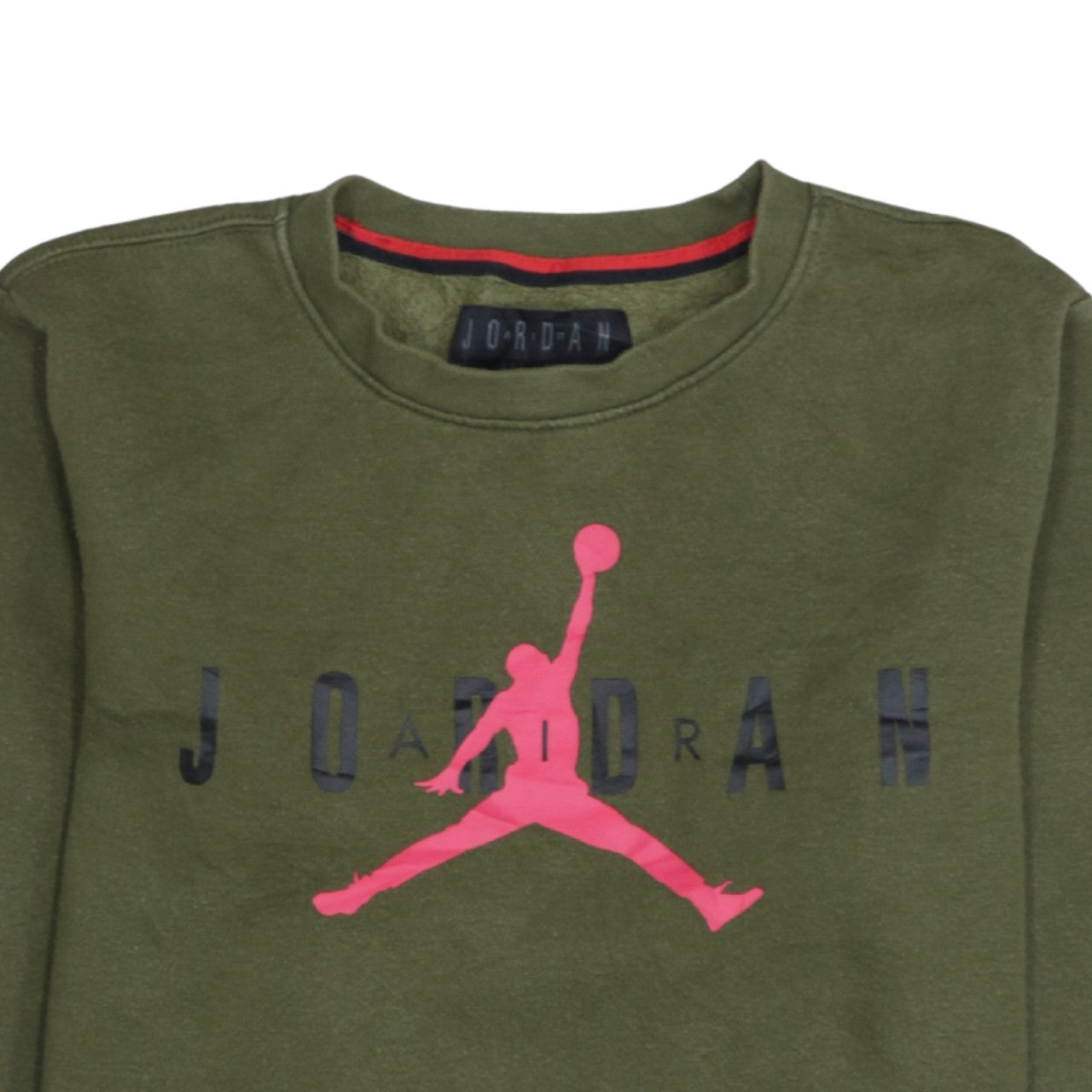 Jordan Boys Green Black Sweatshirt Crew Neck Fleece Regular Fit 10-11 Years