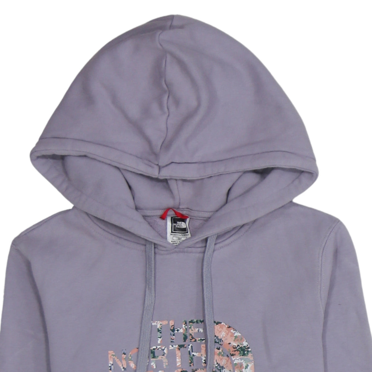 The North Face Womens Lilac Pullover Hoodie Size S Floral Logo