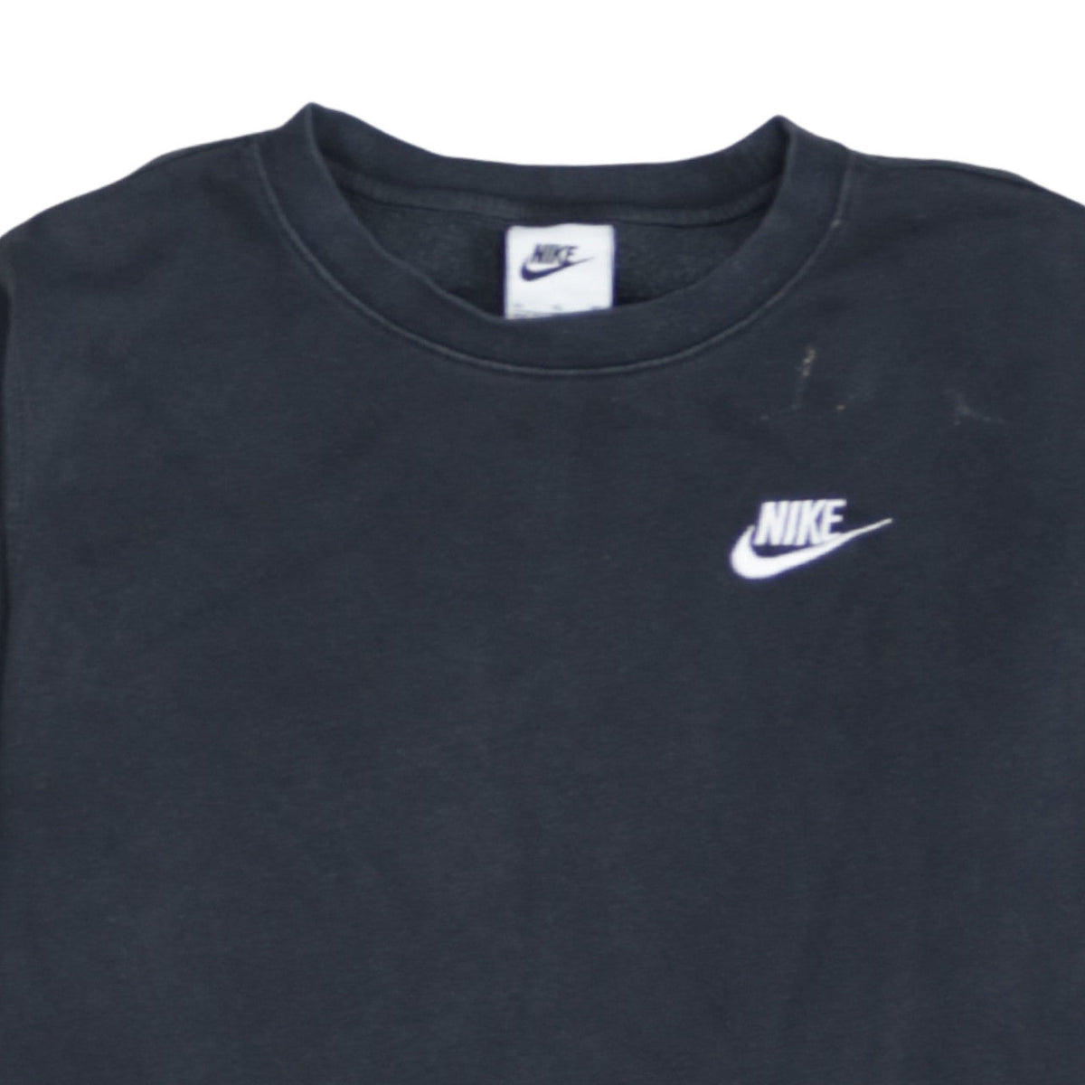 Nike Boys Black XL Crew Neck Fleece Pullover Sweatshirt with Logo