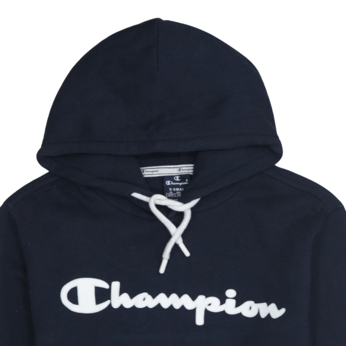 Champion Men's Blue XS Pullover Hoodie with Logo