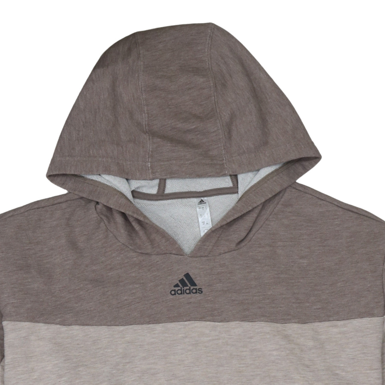 Adidas Men Beige Pullover Hoodie L Regular Fit Sports Style