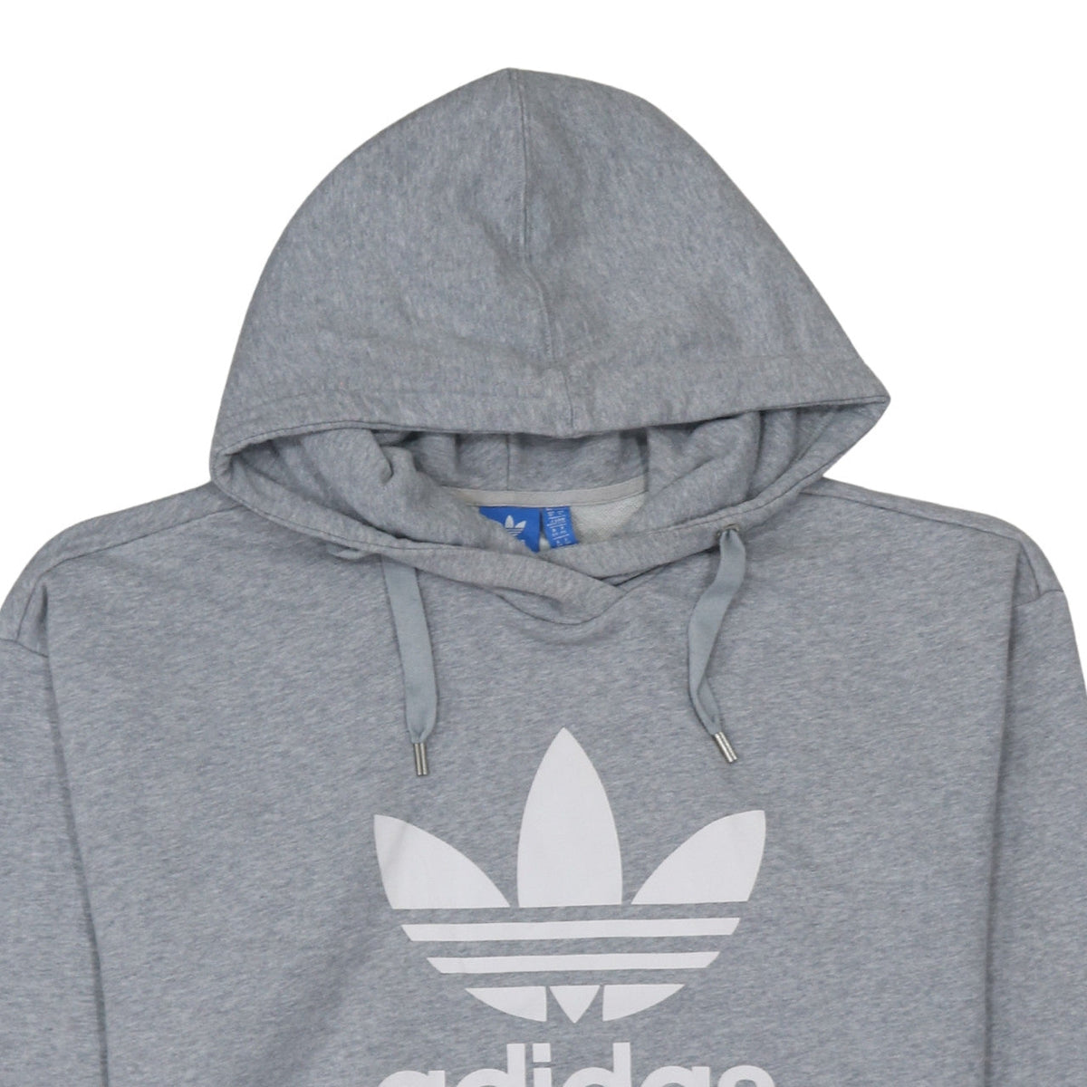 Adidas Mens Grey Pullover Hoodie L Regular Fit Graphic Hoodie