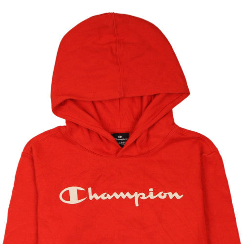 Champion Boys Red XL 13-14 Years Pullover Hoodie with Logo Front