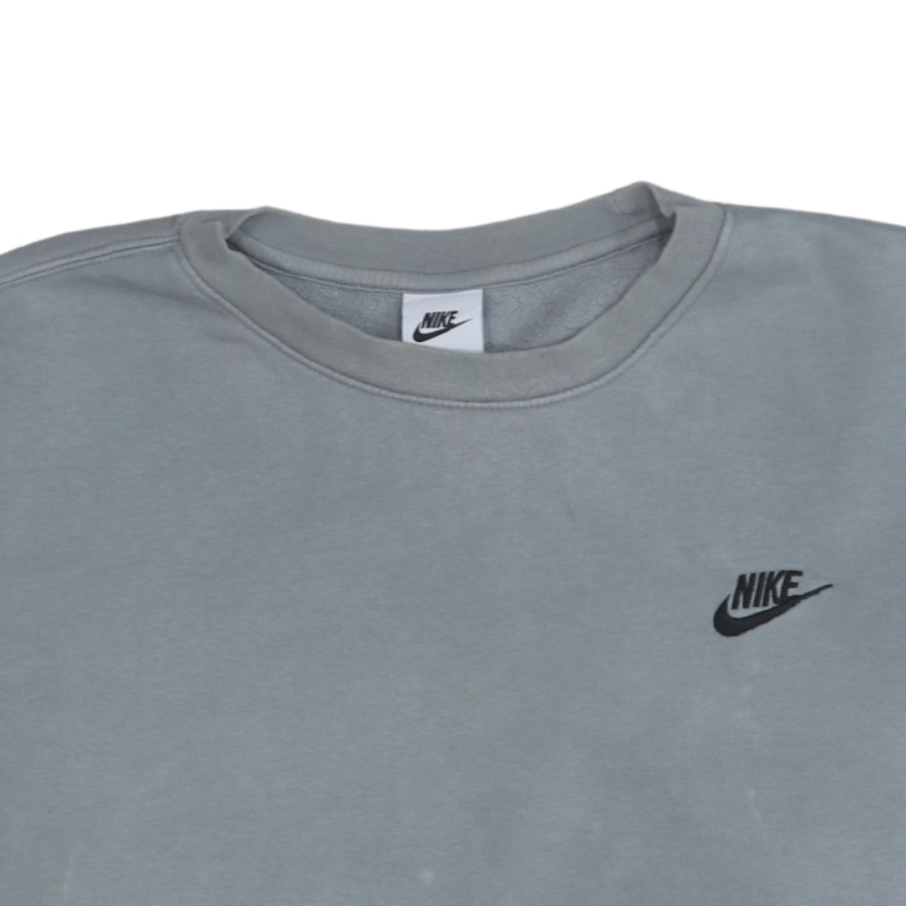 Nike Men's Grey Crew Neck Pullover Sweatshirt L Regular Fit