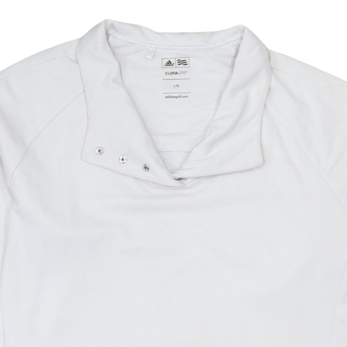 Adidas Men's White Climalite Golf Sweatshirt Size L Pullover Mock Neck