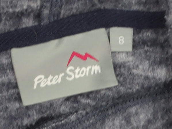 Peter Storm Women’s Blue Pullover Hoodie Size 8 Polyester Fleece