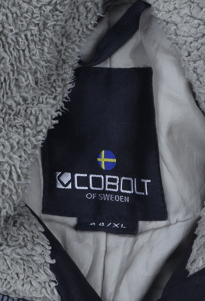 Cobalt of Sweden Women’s Black Fur Trim Hooded Parka Coat Size 16