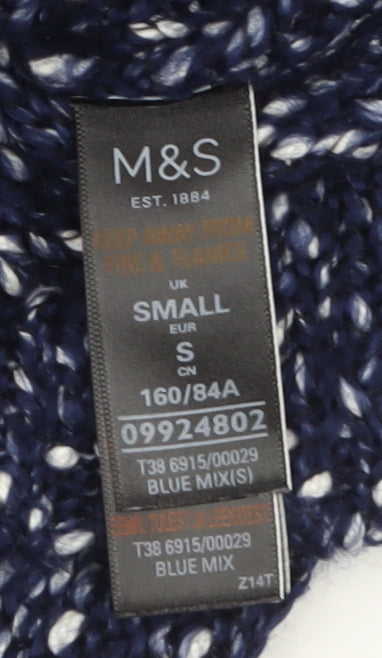 Marks & Spencer Women’s Blue Mix Chunky Knit Jumper Small