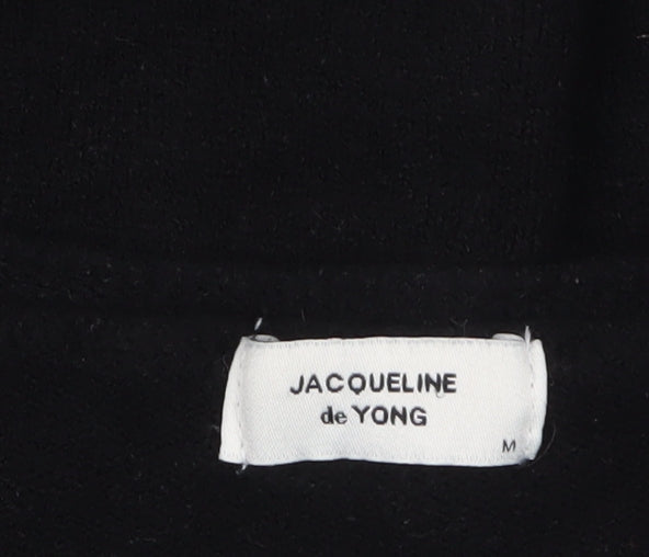 Jacqueline de Yong Womens Black Long Knit Cardigan Medium