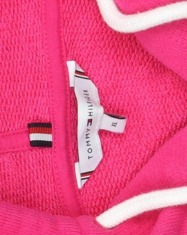 Tommy Hilfiger Women’s Pink Full Zip Hoodie XL Cotton Blend