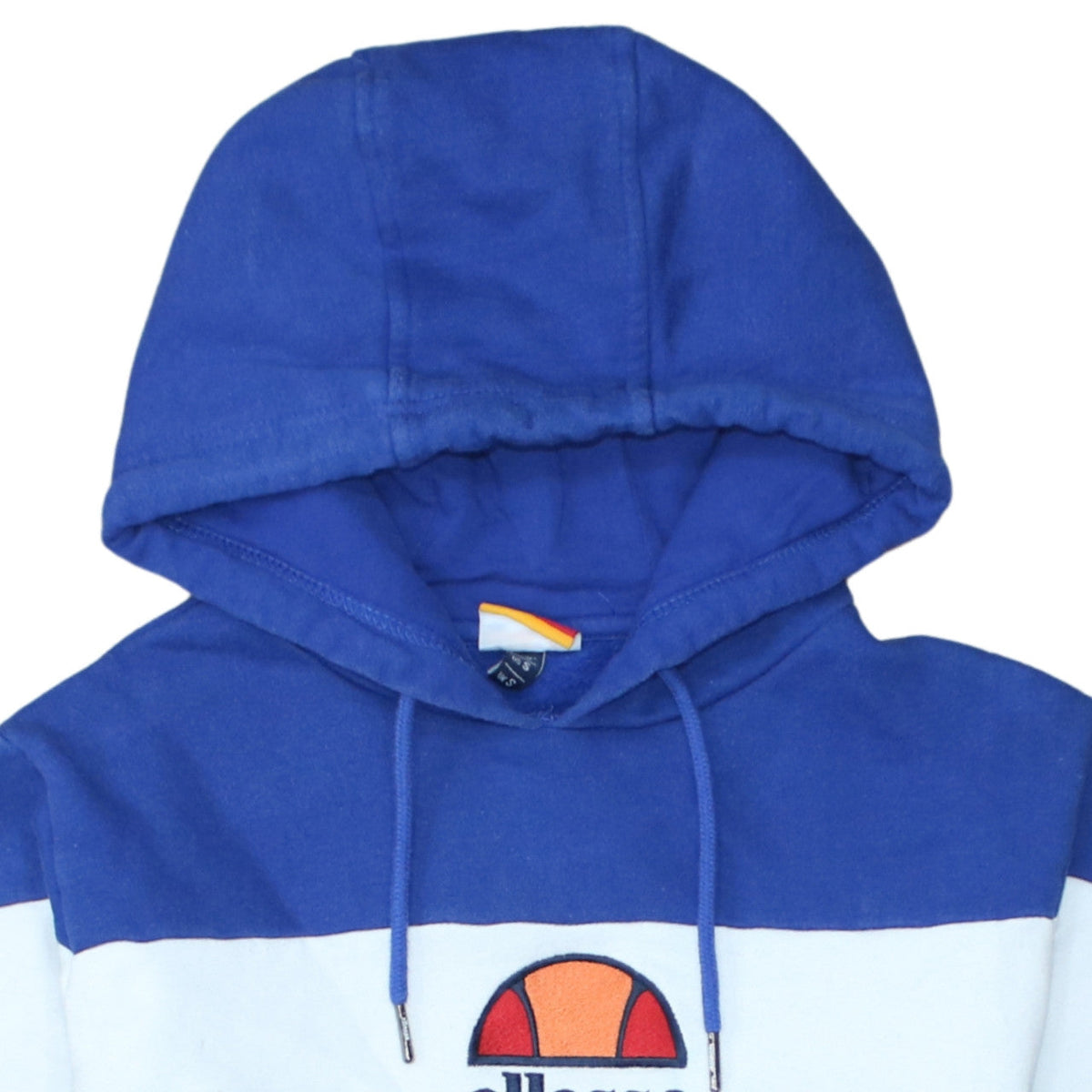 Ellesse Men's Blue Colour Block Pullover Hoodie Size S