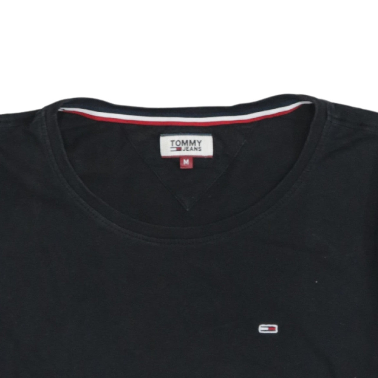 Tommy Jeans Men's Black Regular Fit Crew Neck T-Shirt Size M