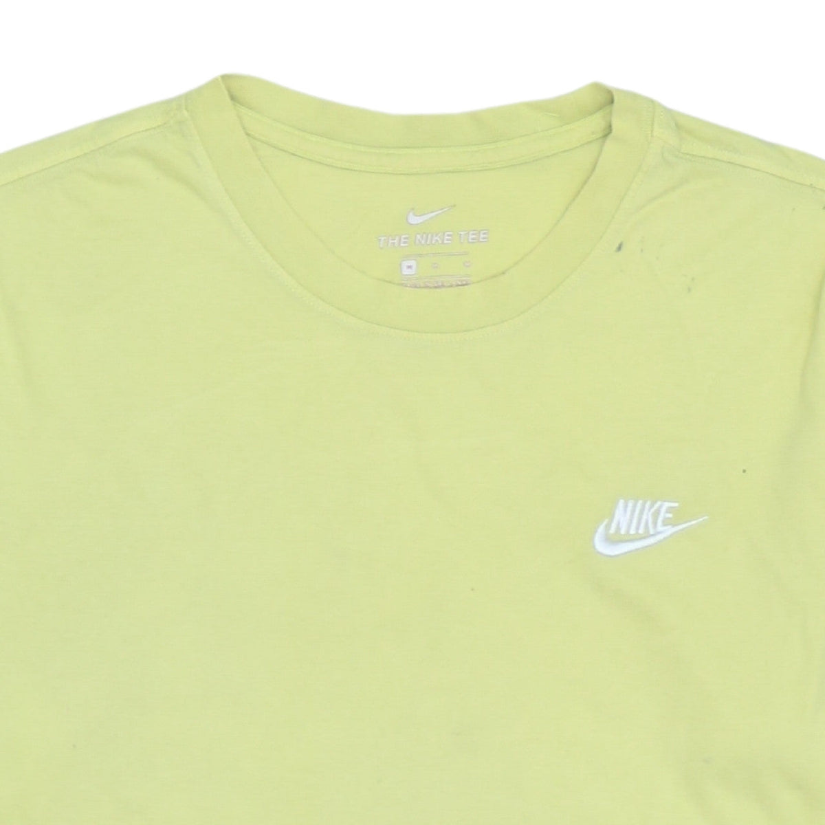 Nike Men's Yellow Crew Neck Short Sleeve Cotton T-Shirt M